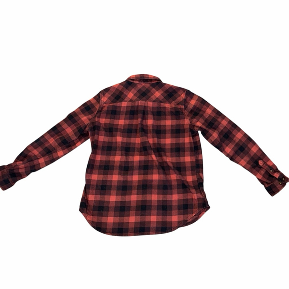 Carhartt Red Black Plaid Flannel Shirt L Women’s Button Down - Picture 3 of 4